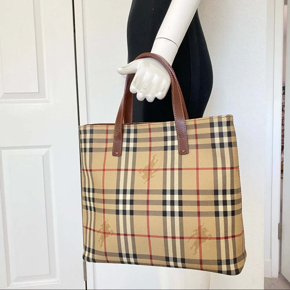 Burberry check tote